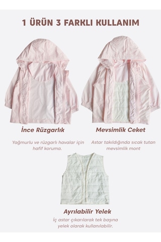 Kitikate Geess Rüzgarlık Pembe Pembe