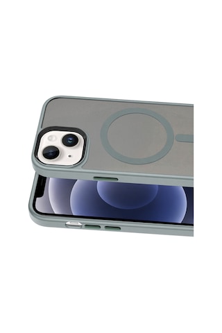 Joko - 321 - Apple iPhone Uyumlu 15 Megane Magsafe Kapak - - Csmo-tex - Titan Gri