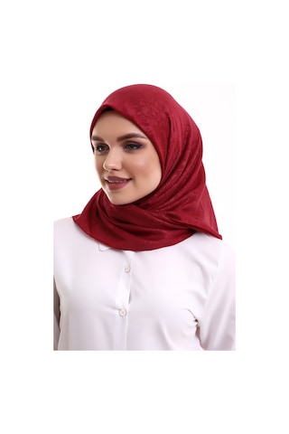 Kofra Desenli Baş Örtü - Kırmızı