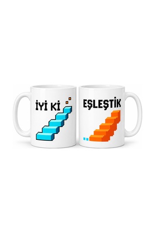 Ventra İyi Ki Eşleştik 2'li Porselen Kupa Seti - Model 707 Ventra