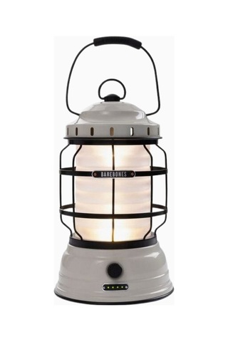 Barebones Forest Lantern Vintage, Şarjlı Dekoratif Fener, Beyaz