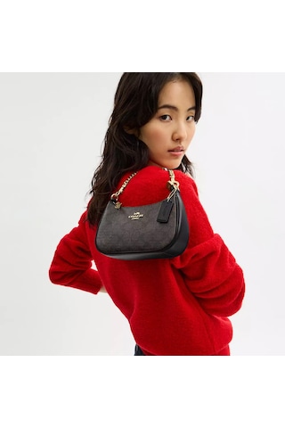 Coach Teri Mini Crossbody Kadın Çanta Acı Kahverengi