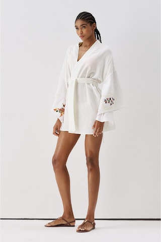 Sagaza Studio Ss6185 Desenli Kimono Sarı