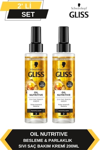Oil Nutritive Sıvı Saç Kremi 200ml X 2'li Set
