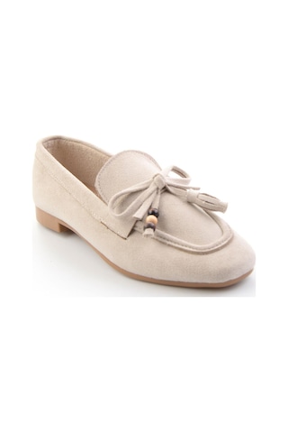 Bambi Bej Kadın Loafer Ayakkabı K01688012672 Bej