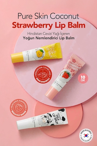 Esfolio Hindistan Cevizi ve Çilek İçeren Onarıcı Dudak Balmı Esfolio Coconut Strawberry Lip Balm
