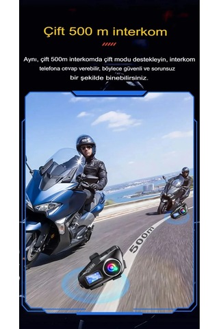 Q58-max Radyolu 2 Kişi Bağlantılı Bluetooth Kask Kulaklık Ek Tdrtr