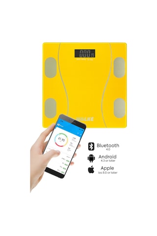 Walke Premium Uygulama Bağlantılı Akıllı Baskül Sarı