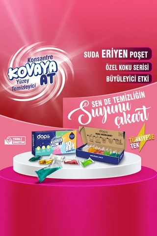 Dops Konsantre Kovaya At Suda Eriyen Yüzey Temizleyici 10'lu