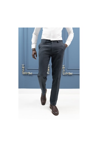 Notra Regular Fit Pamuklu Dokulu Kışlık Gabardin Pantolon Lacivert