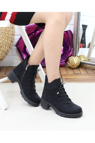 Nesil Shoes Sdf 051 Siyah Zümrüt Kışlık Boğazı Strech Kadın Bot SİYAH ZÜMRÜT