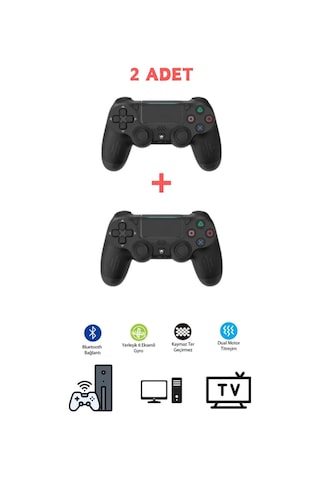Miaxtreme Kablosuz Titreşimli Oyun Kolu Joystick Ps4 Kolu Ps Pc Tv Uyumlu 2'li Set