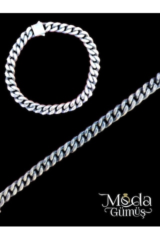 Modagümüşevi 925 Ayar Gümüş Özel Kilitli Gurmet Bileklik