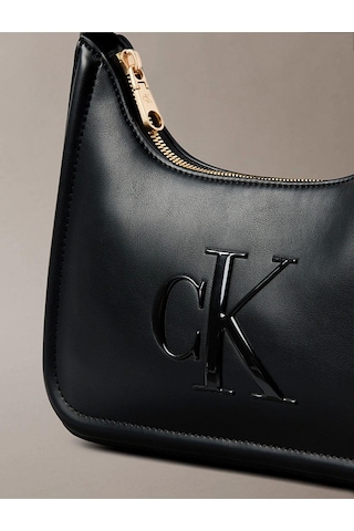 Calvin Klein Kadın Bold Ck Logolu Küçük Siyah Omuz Çanta Lv04f3230g-ub1-9196 Siyah