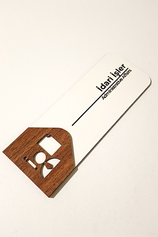 İdari İşler Odası Kapı Tabelası 19x7 Cm Çift Katmanlı, Çift Taraflı Bantlı