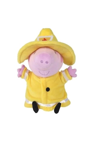 Peppa Pig Peluş Kostüm İtfaiyeci Peppa Çok Renkli
