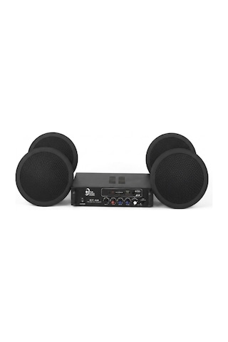 Cafe Ve Ofisler İçin Hazır Ses Paketi: 4'lü Tavan Hoparlör Ve Bluetooth Amfi Ses Sistemi