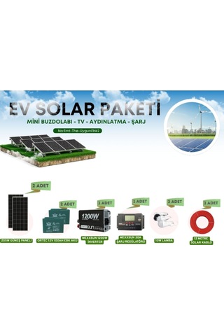 Yayla Karavan Bahçe Solar Sistem Mini Buzdolabı, Led Tv, Aydınlatma Güneş Enerji Sistemi
