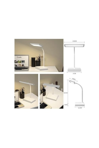 Wellhise Weidasi Masa Lambası Type-c Kablolu Ve Şarjlı Ledli Masa Lambası Wd-6047 Beyaz