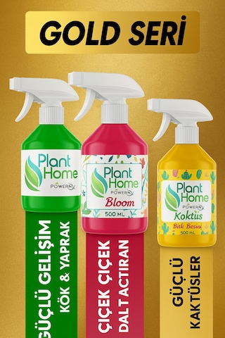 Plant Home Bitki Besini 3lü Seti 500 Ml & Hızlı Emilim Powermix Gold Seri 500 G