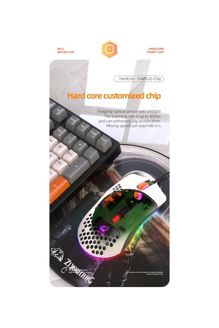 Rgb Oyun Faresi, Dizüstü Bilgisayar İçin Kablolu Fare, Hafif Makro Tanımlama Faresi