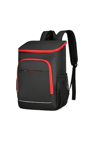 Moveevo Oxford Kumaş Isı Saklama Sırt Çantası Büyük Kapasite Piknik Kamp Dışa Aktarma防漏 Siyah-kırmızı Çok Renkli