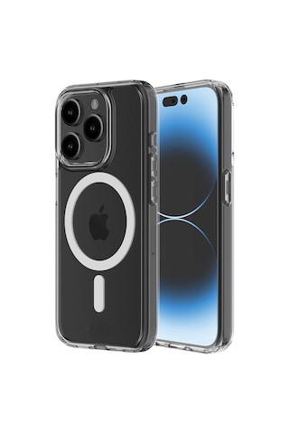 Apple Uyumlu iPhone 15 Pro Max İçin Magsafe Özellikli Şeffaf Silikon Kılıf