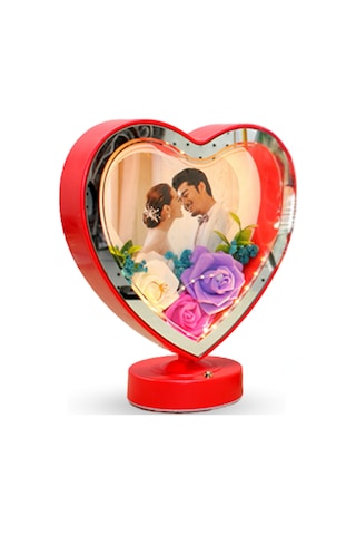 Büro Ev Ofis Hediyesi İçin 25x22cm Kapli Led Fotoğraf Çerçevesi