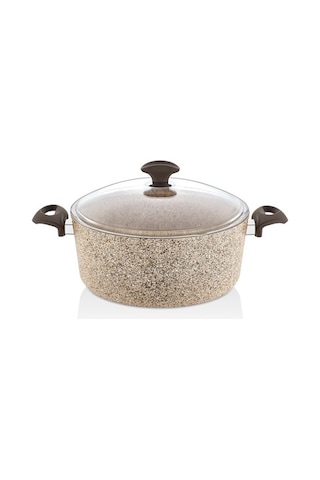 Falez Creamy Granit 22 Cm Derin Tencere - Cre 3019