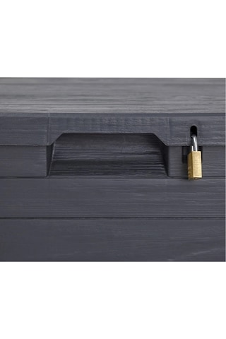 Bahçe, Balkon, Havuz Depolama Sandığı 90 Litre Antrasit Kompakt & Dayanıklı Saklama Sandığı Antrasit