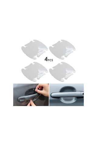 Araba Araç Kapı Kolu Koruma Filmi Oto Kol Yuvası Koruyucu 4 Adet (447026338)