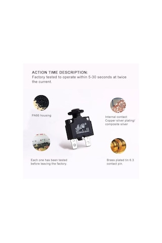 Resetli Termik Sigorta 12 Amper 125/250v Ac 32v Dc Ic-271s Mr-1