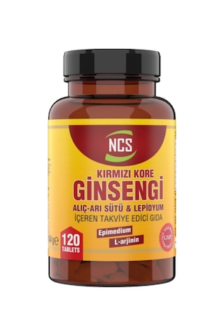 Kırmızı Ginsengi Alıç Arı Sütü Lepidyum 120 Tablet X 3 Kutu 360 Tablet