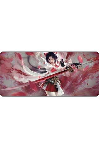 Primepickings Naraka: Bladepoint Mouse Pad Ekstra Büyük Kalınlaştırılmış E-spor Oyun Pedi Bilgisayar Klavye