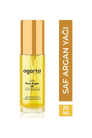 Agarta Organik Soğuk Sıkım %100 Argan Yağı - Saç Ve Vücut Onarıcı Bakım Yağı 20 ML