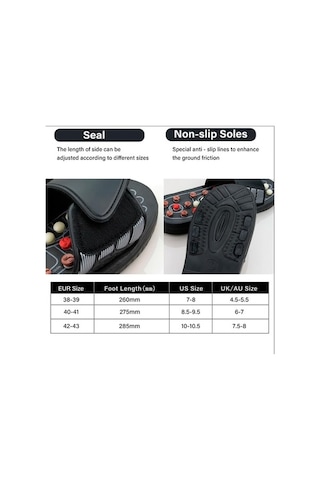 Wondernest Siyah Terlik Sandalet, Refleksoloji Masajlı, Lichen Ayak İv Siyah