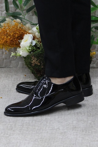 Pierre Cardin 7018 Siyah Rugan Damat Ayakkabısı Takım Ayakkabısı Erkek Klasik Ayakkabı 001