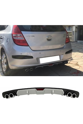 Hyundai İ30 Gri Difüzör 4 Krom Egzoz Görünümlü Difizör Arka Ek Body Kit 2007 - 2021