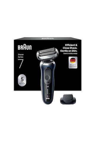 Braun Series 7 Elektrikli Tıraş Makinesi 360 Flex, Easyclick Hassas Düzelticili, Erkek Elektrikli Tıraş Makinesi, Islak Ve Kuru, Erkeklere Hediye, Almanya'da Üretilmiştir, 71-b1200s, Mavi