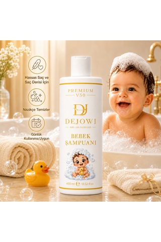 Dejowi V50 Premium Nem ve Vitamin Destekli Hassas Bebek Şampuanı 400 Ml