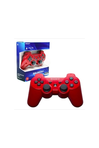 Sony PS3 Joystick PS3 Kol Kırmızı 1.5 M Şarj Kablosu Dahil