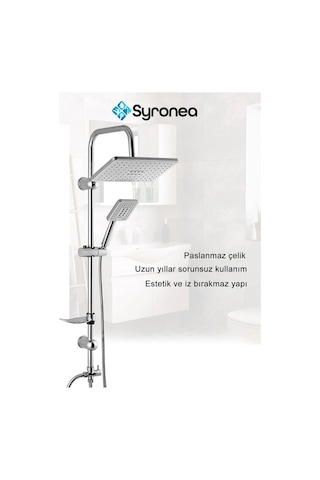 Delta Krom 3 Parça Banyo Mutfak Evye Lavabo Batarya Musluk Seti Duş Bataryası Evye Musluk Krom