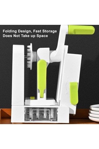 Primepickings Rende Sebze Patates Spiral Dilimleyici Whirlwind Meyve Sebze Spiral Makinesi, Renk: Beyaz Diğer