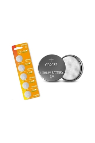 Naccon  Cr2032 3V Lithium Anakart Bios Kumanda Tartı Saat 5'Li Pi