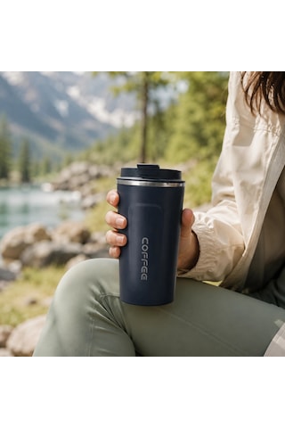 Paslanmaz Çelik Termos Mug Bardak-480 Ml Çok Renkli