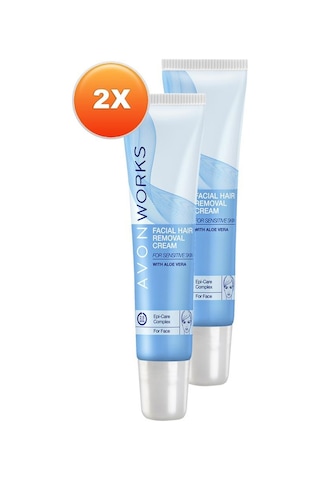 Avon Works Yüz için Tüy Dökücü Krem 15 ML x 2