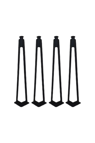 4'lü Dekoratif Metal Firkete Sehpa Ayağı (44 cm Yükseklik)