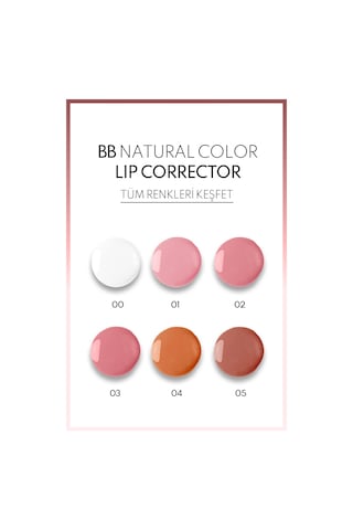 Note Cosmetique Bb Lip Corrector Renk Eşitleyici Ve Nemlendirici Dudak Parlatıcısı - 00 - Şeffaf