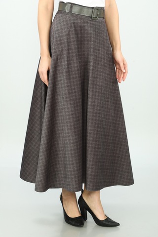 Soralline Kadın Etek Kışlık Fantazi Kumaş 779 Gri