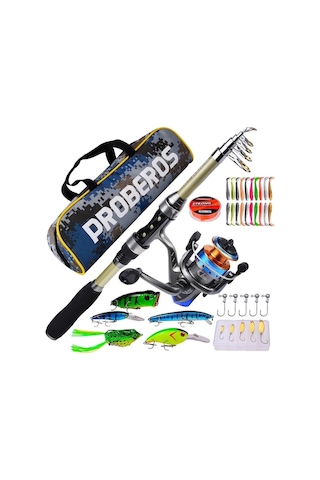 Novahub Takım Taşınabilir Teleskopik Olta Ve Makara Combo Kiti Siyah - Küçük Ve Pratik Siyah